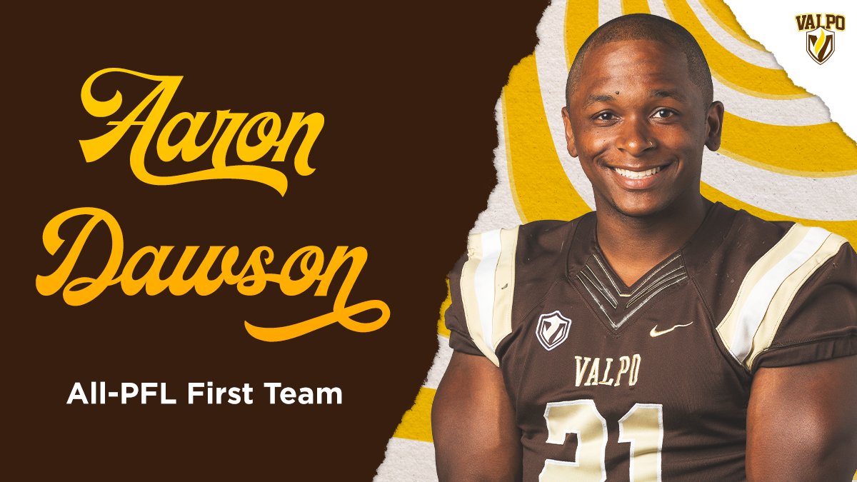 Valpo Athletics (@valpoathletics) on Twitter photo ๐ ALL-PFL FIRST TEAM ๐
๐ League leader in rushing yards (total & per game)
๐ Second on <a href="/valpoufootball/">Valpo Football</a> single-season rushing list
๐ Program record for longest scoring run from scrimmage
Congrats, <a href="/GODSPEED_29/">Aaron Dawson</a>โ
#GoValpo ๐ ALL-PFL FIRST TEAM ๐
๐ League leader in rushing yards (total & per game)
๐ Second on <a href="/valpoufootball/">Valpo Football</a> single-season rushing list
๐ Program record for longest scoring run from scrimmage
Congrats, <a href="/GODSPEED_29/">Aaron Dawson</a>โ
#GoValpo