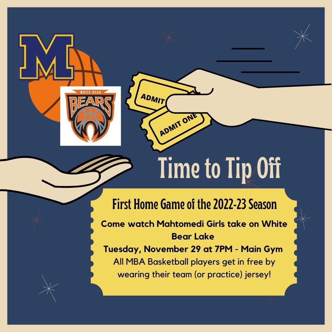 Zephyr Girls Hoops (@mahtgirlshoops) on Twitter photo First home game tomorrow night vs. White Bear Lake! C team @ 4, JV & B team @ 5:30, and varsity @ 7. Go Zephyrs!
<a href="/MahtomediPride/">Mahtomedi Activities</a> <a href="/mahtomedi832/">Mahtomedi Public Schools</a> First home game tomorrow night vs. White Bear Lake! C team @ 4, JV & B team @ 5:30, and varsity @ 7. Go Zephyrs!
<a href="/MahtomediPride/">Mahtomedi Activities</a> <a href="/mahtomedi832/">Mahtomedi Public Schools</a>