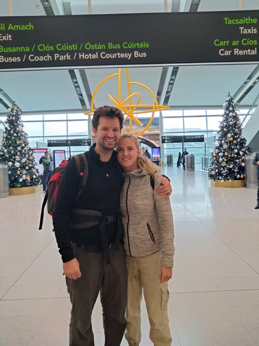 ConanOBroin's tweet photo. And so, after 319 days on the road, having circled Earth by everything from dug-out canoes to horses, boats, bikes, buses &amp; aircraft, via 23 countries, we caught us a plane, &amp; found ourselves back home in Ireland again. ❤️❤️❤️🇮🇪🇮🇪🇮🇪

Beir bua gach éinne. Thanks for following us! https://t.co/ly4MSHqO88