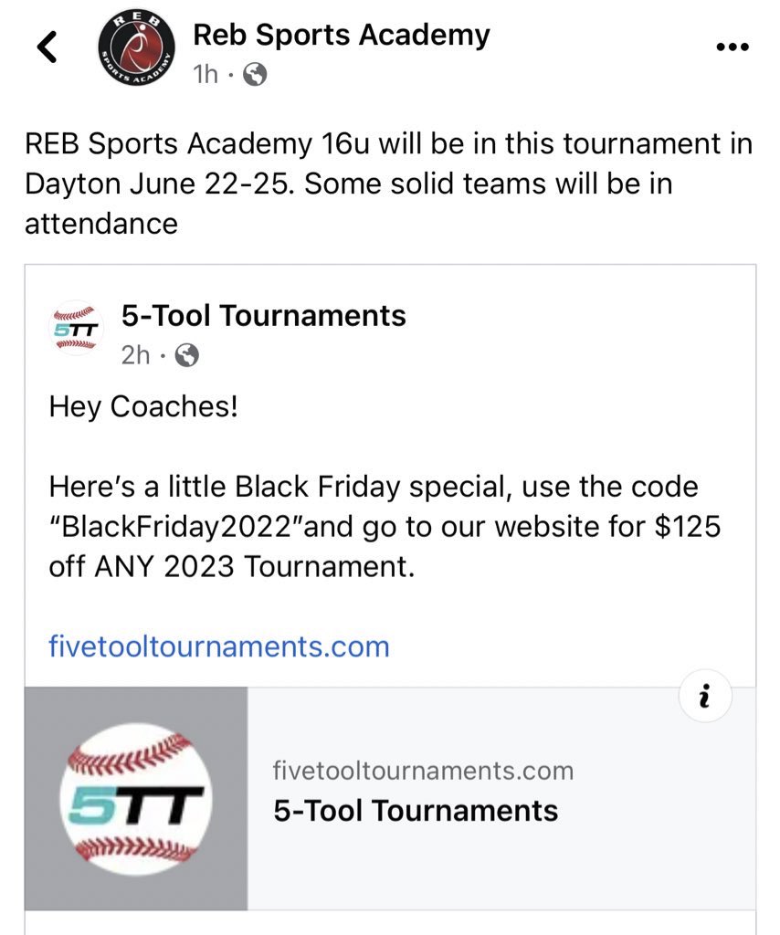 5ToolTourneys's tweet photo. @RSA_Baseball is officially Registered for the Dayton, OH Battle of the Borders tournament June 22-25!! 

OH,IN teams..! This is more great competition being added! 

DM or Call 3175089356 for more details or visit us at https://t.co/tns49pvATr https://t.co/p5T6ODEpsg