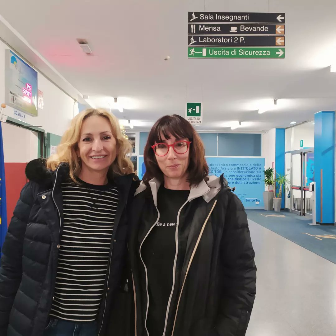 EliminandoF's tweet photo. Las profesoras Inma Troncoso y Cristina Atanasio realizan un Jobshadowing en el ITE Enrico Tosi de Busto Arsizio en Italia.@EliminandoF @IesTrassierra @sepiegob @EuropeDirectCor https://t.co/Q4Fy3NsYEa