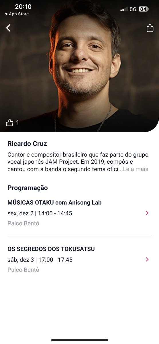 Ricacruz's tweet photo. Estamos chiques no app da @CCXPoficial! Programação fresquinha com o #anisonlab. Apareçam lá no palco Bentô na sexta! #CCXP22 ❤️ https://t.co/MEEpsKv8LF