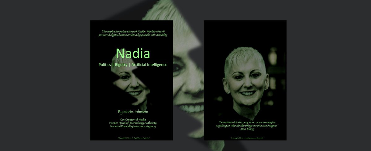 mariehjohnson's tweet photo. After three years of writing throughout the pandemic, and insatiable interest worldwide, the inside story of #Nadia is coming in 2023!
#NadiaTheBook #DigitalHuman #AI #HumanRights #Inclusion #Accessibility #Healthcare #NDIA #NDIS #Bias #Trust #CoDesign #Algorithms #Ethics https://t.co/Kvh4leRsfi