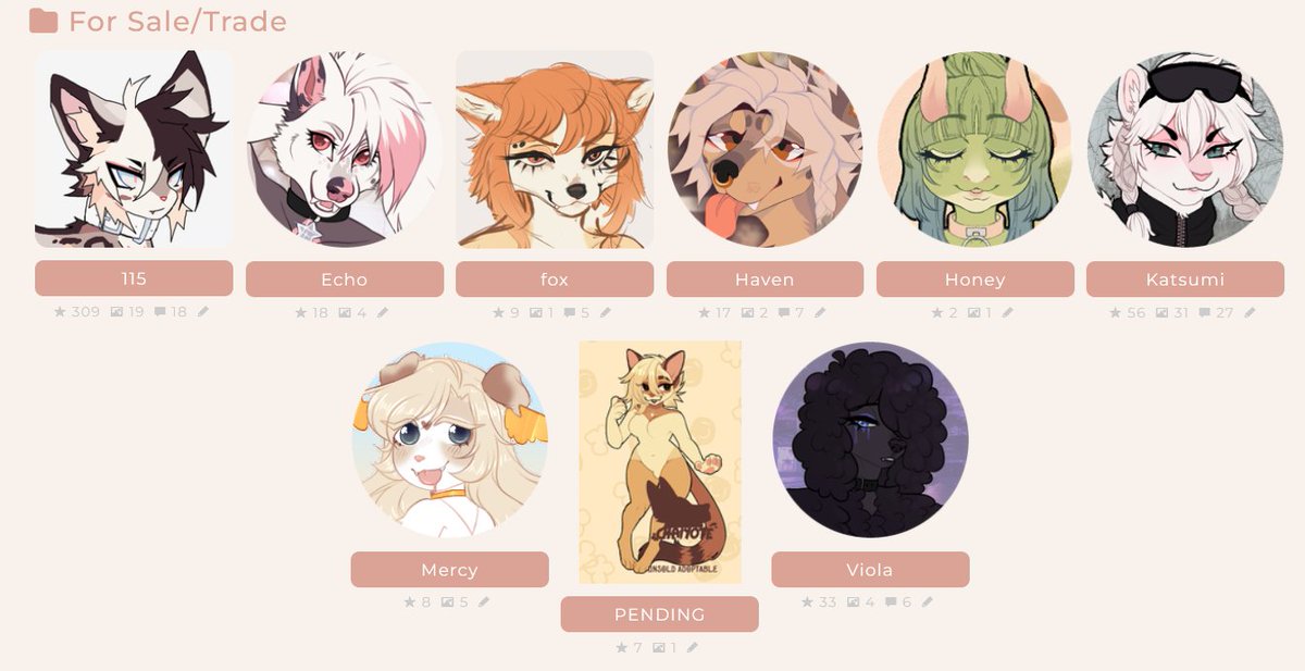 Hiiii!!! I have a bunch of cool babes in my s@le / trade folder rn if anyone's lookin!!!

Includes designs by Knite , 27claws, and kocha/cvteee

mostly looking for 💵 atm, willing to haggle quite a bit with most 🙏

link in comments
