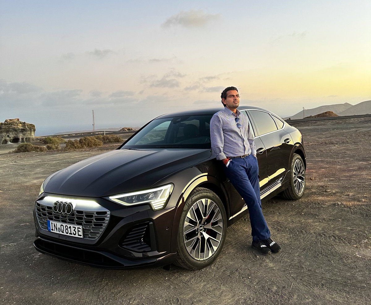 sidpatankar's tweet photo. My day with the new Audi Q8 e-tron Sportback in stunning Lanzarote - the fourth largest volcanic island in the Canary Islands archipelago. 
SVP 

#audi #electric #q8etronsportback #q8etron #carsofinstagram #shotoniphone14promax #canaryislands #lanzarote #travel #lavafield https://t.co/vxiMT5LWar