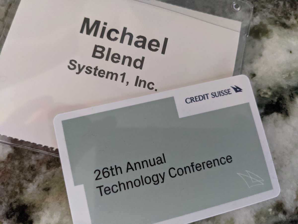 fenderblender's tweet image. Presenting S1 @ the Credit Suisse conference tomorrow. Let&apos;s meet if you are around! @system1co