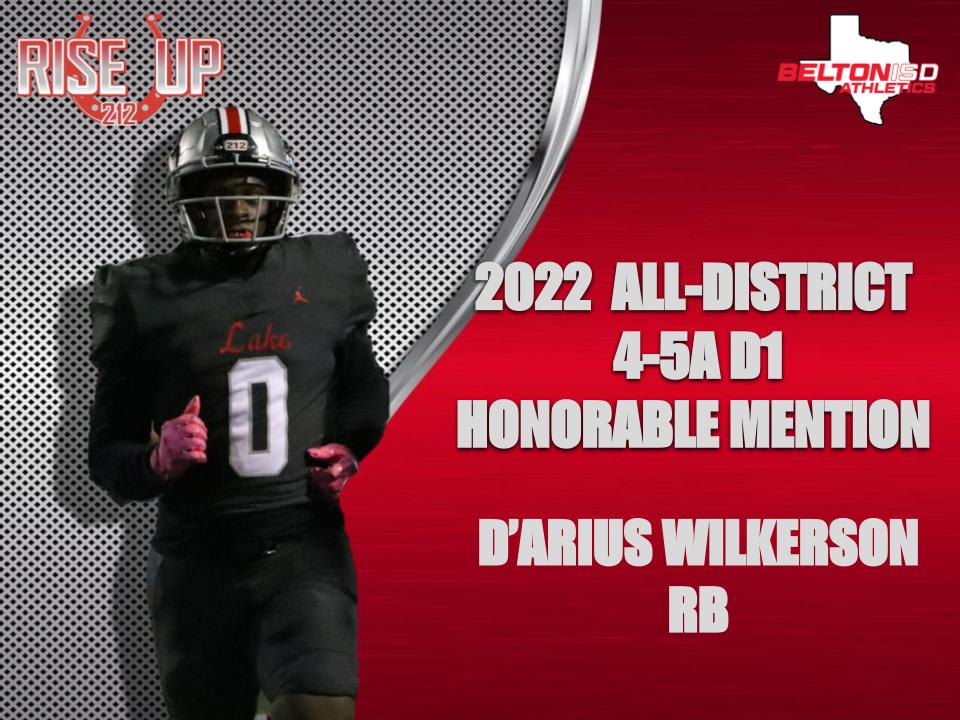 Lake Belton HS Football (@lbbroncofb) on Twitter photo Congratulations to D'arius Wilkerson <a href="/DariusWilkers12/">Darius Wilkerson</a> for being named Honorable Mention All District Running Back #RISEUP Congratulations to D'arius Wilkerson <a href="/DariusWilkers12/">Darius Wilkerson</a> for being named Honorable Mention All District Running Back #RISEUP