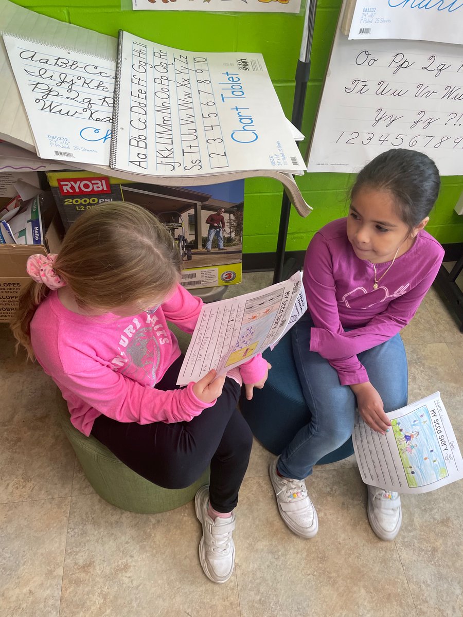MissBauer9's tweet photo. Sharing our narratives!! These learners worked so hard to publish their work and were all so proud to share it with friends 😊📖 @misscastello1 #MineolaProud https://t.co/CFOglEs0k2