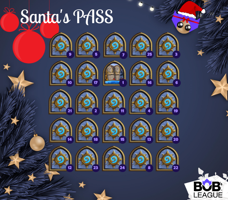 Bobs_League's tweet photo. Today marks the start of the advent calendar Blizzard.
 
Here's how to enter 👇
- RT + Like this post
- Follow @PlayHearthstone and @Bobs_League
 
Show us the advent calendar in your home.
 
T+Cs https://t.co/yH5nKmuTJu

#SantasPass https://t.co/egOm6c1q4d