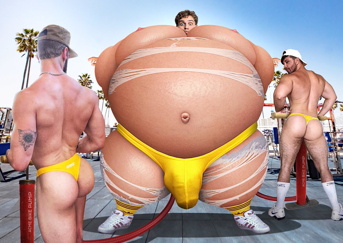 SuperBlimpedUp's tweet photo. Check out my new workout method! We hook our pumps up to this dude, and the bigger and more pressurized he gets the more resistance there is! My muscles are burning already from pumping! Let's see if he can take a few more sets.

#malebodyinflation https://t.co/pu31qqrpwW