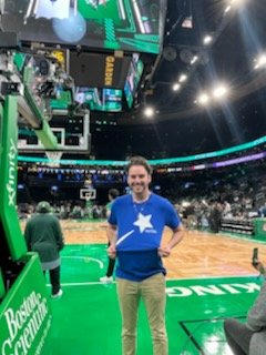 And 2018 wish recipient <a href="/awmmusic/">Andrew Marshall</a> is here in Make-A-Wish blue to sing the national anthem! #Celtics #CelticsNation