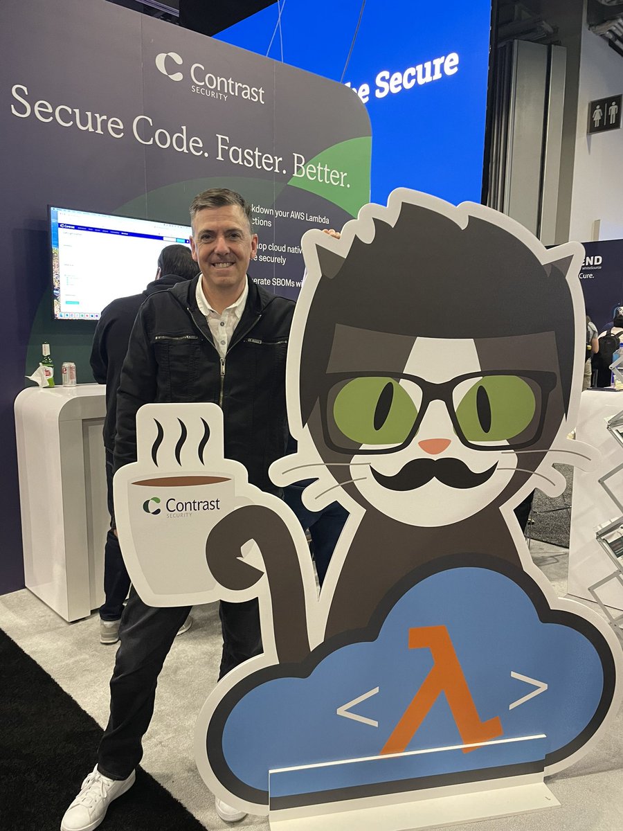 virtualsteve's tweet photo. Come visit us at #awsreinvent booth 3120. Tag a pic with the cat with #contrastsecurity to win big prizes https://t.co/mihihEJvhB
