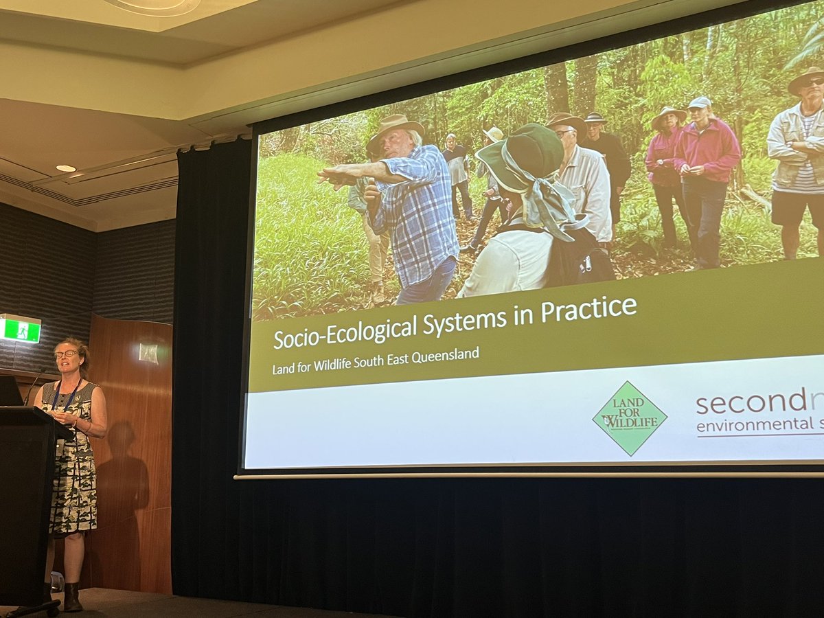 Deb Metters from Land for Wildlife shares some results from a large scale survey 📝 of LfW landholders. They find that LfW improves landholders quality of life 💃 and is considered a good way to spend their time 🌱 #ESASCBO2022