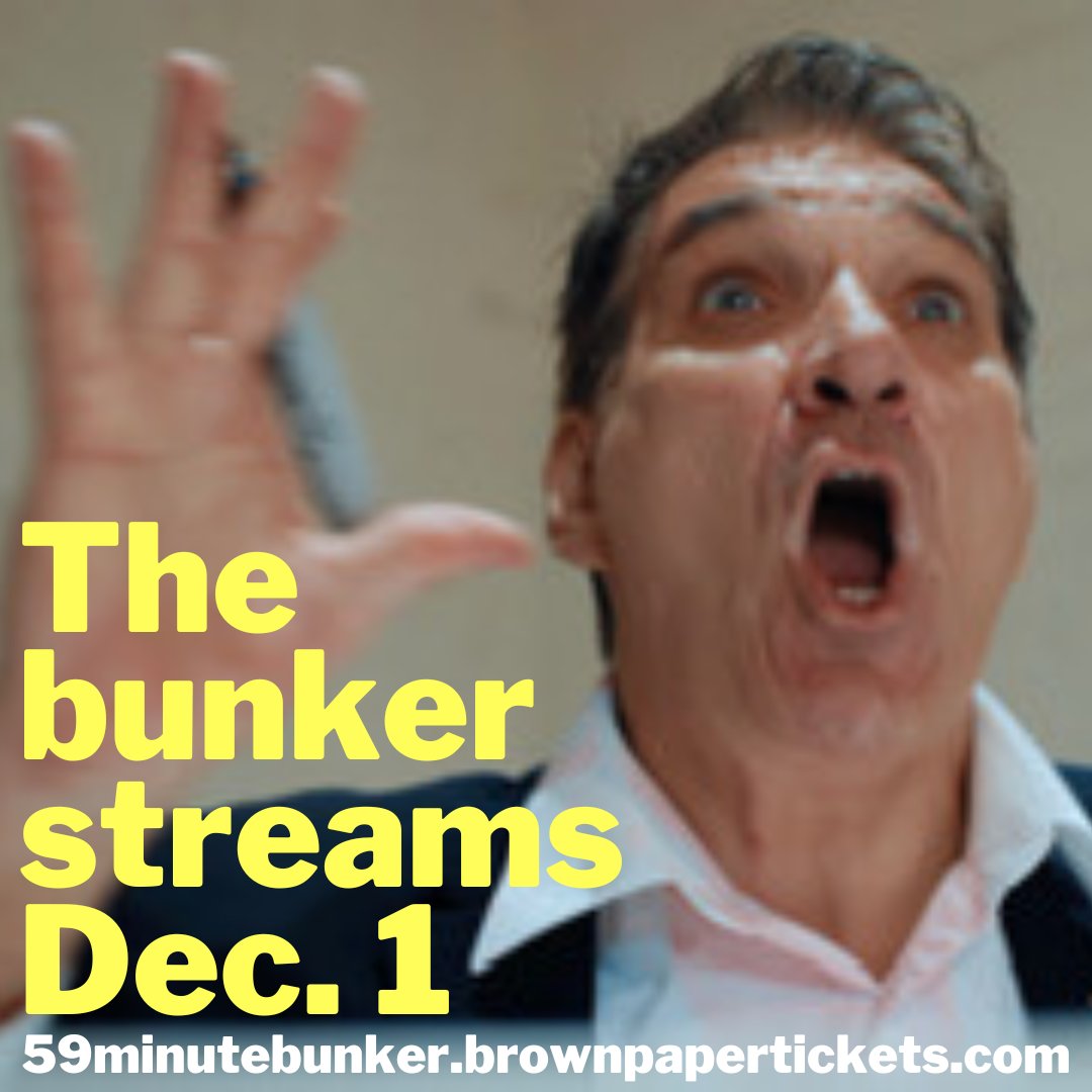 Three days left to get your ticket to the Bunker. Duck and cover!

59minutebunker.brownpapertickets.com