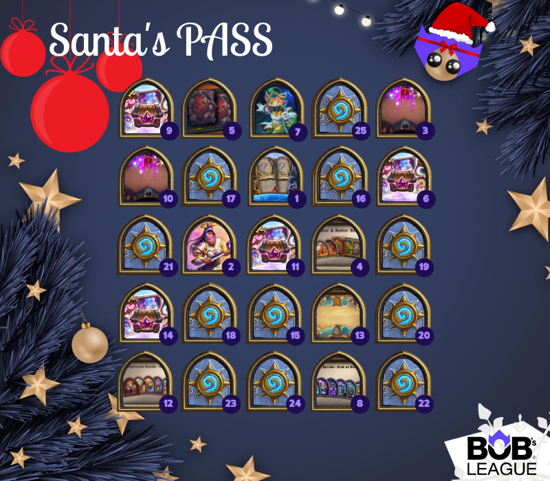 Bobs_League's tweet photo. Il était une fois la ligue de Bob et ses ...
Complétez la phrase basée sur les contes de Noël

Pour participer 👇
- RT + Like 
- Follow @hearthstone_fr et @Bobs_League 

T+Cs https://t.co/yH5nKmMv84

#SantasPass https://t.co/omEaHKYnVg