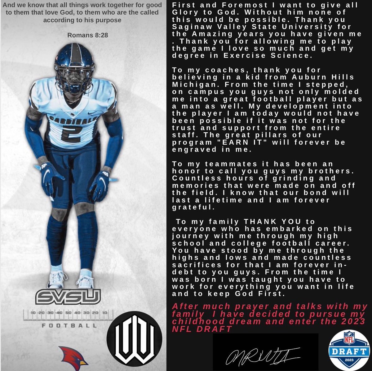 Grateful for it All SVSU. The best is yet to come... ❤️