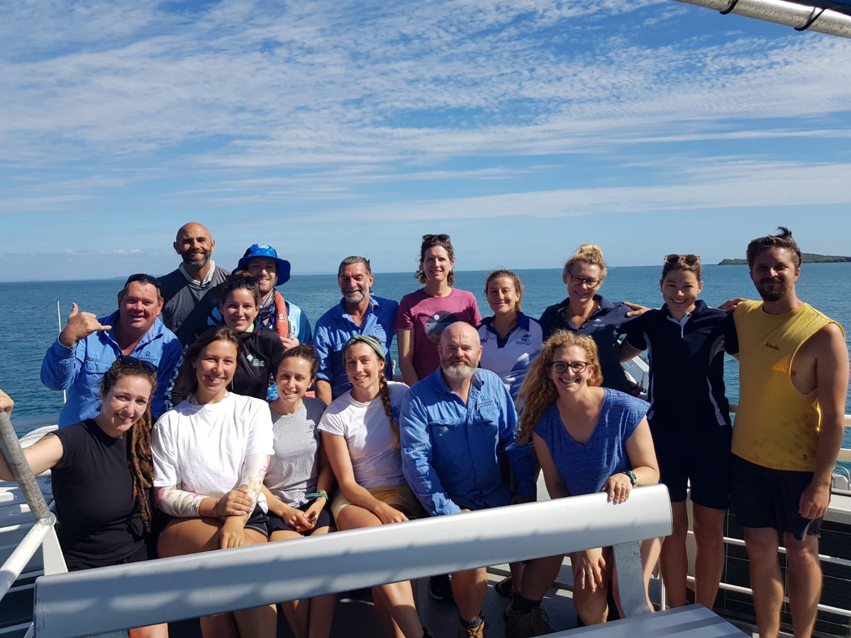 Our #coral spawning expedition in Woppaburra sea Country was a success! I’ll be tracking seeded recruits and monitoring their interaction with grazing fish in marine reserves. Will the selection of engineered devices or sites boost survival? #ACRRI #RRAP @aims_gov_au