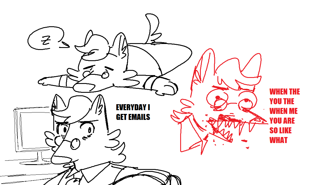 Dexter doodles hehe. Been trying to draw my fursona more this year and it's working 