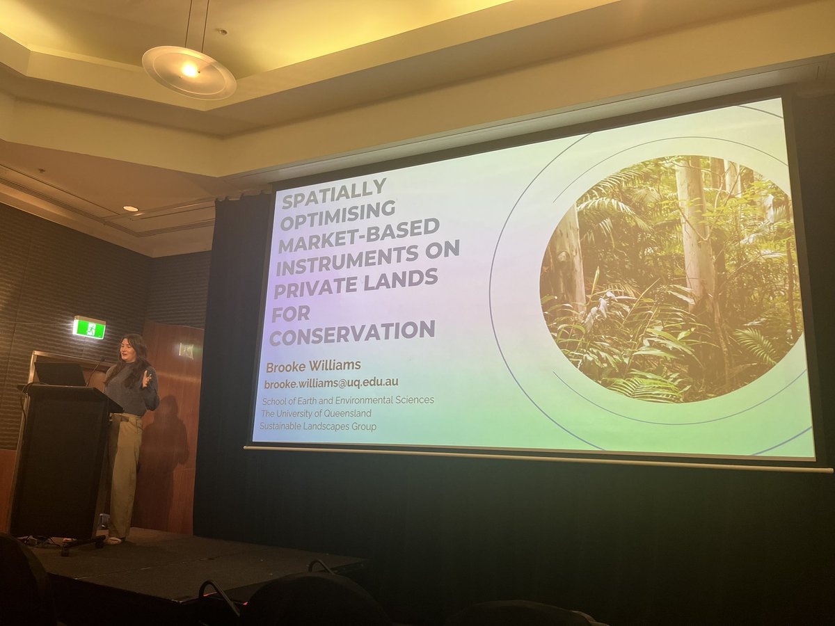 .@BrookeWEcology shares her work with @j_r_rhodes and others on spatially planning #ConservationCovenant tenders 📮 for koalas 🐨 in NSW #ESASCBO2022