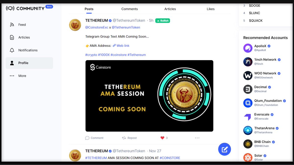 TethereumToken's tweet photo. Its a great new for @tethereumtoken 

Tethereum Community is verified on @coinmarketcap 

#Tethereum #Tethereumtoken #T99 #Tethereumexchange #Coinstore #Binance #Bnb #Crypto #Bitcoin #Cryptocurrency #Btc #Dubai #cryptocrash #buythedip #cryptotrading #coinmarketcap #coingecko https://t.co/2MOeEZx1di