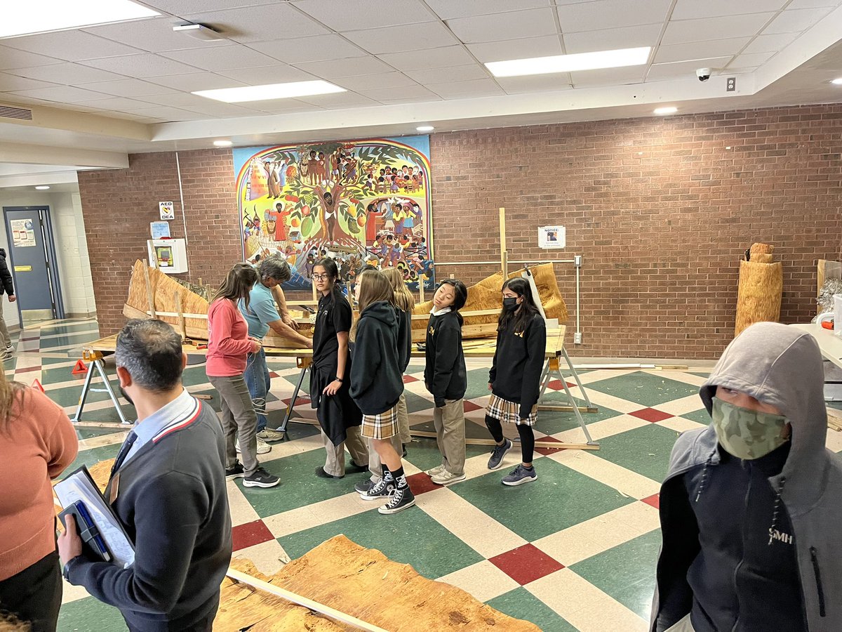 Learning and Leadership: I am honoured to welcome Mr. Chuck Commanda to St. Matthew High School. Over the next two weeks, Mr. Commanda is building a birch bark canoe at school. This incredible experience is inspiring learners about Indigenous culture, history and heritage. #ocsb