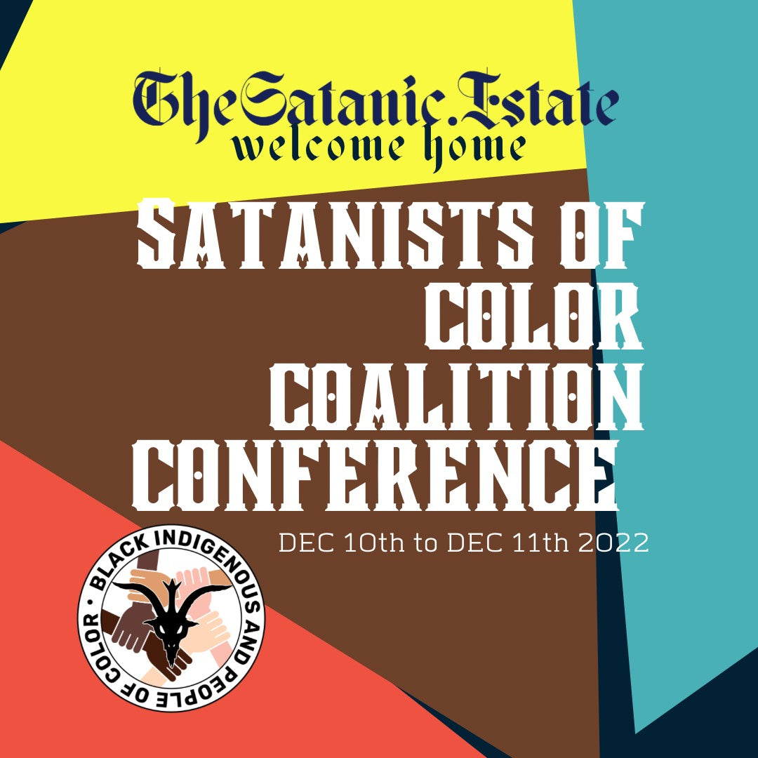 SatanicDfw's tweet photo. On behalf of Satanists of Color Coalition
It's here! Get your tickets to the first annual Satanists of Color Conference! It's virtual and everyone is invited! Hope to see you there. 
https://t.co/jvNLJNGGhY https://t.co/S6Vvi0cdOf