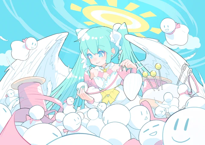 晴れてほしい天界の初音ミク#mkgk 