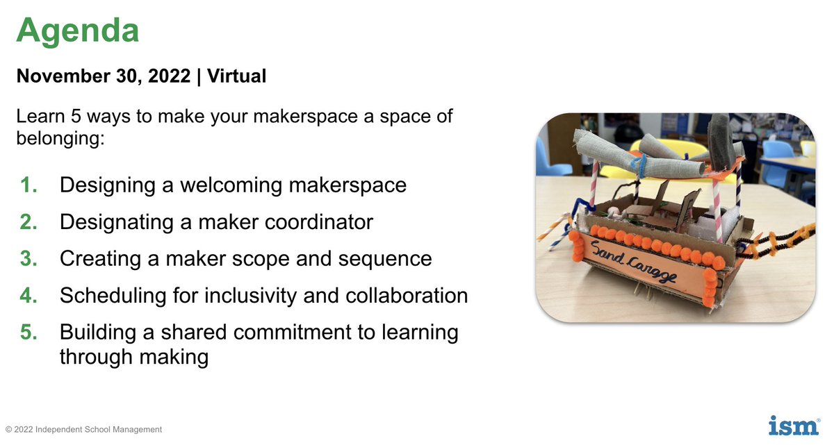 mpowers3's tweet photo. Join @KOCBird &amp; me, THIS Wednesday: Learn how to design your #makerspace so that it offers all students and teachers a space of belonging https://t.co/rmLj6uwi1a #isminc #makered #dtk12chat https://t.co/UJxJHvpDP2