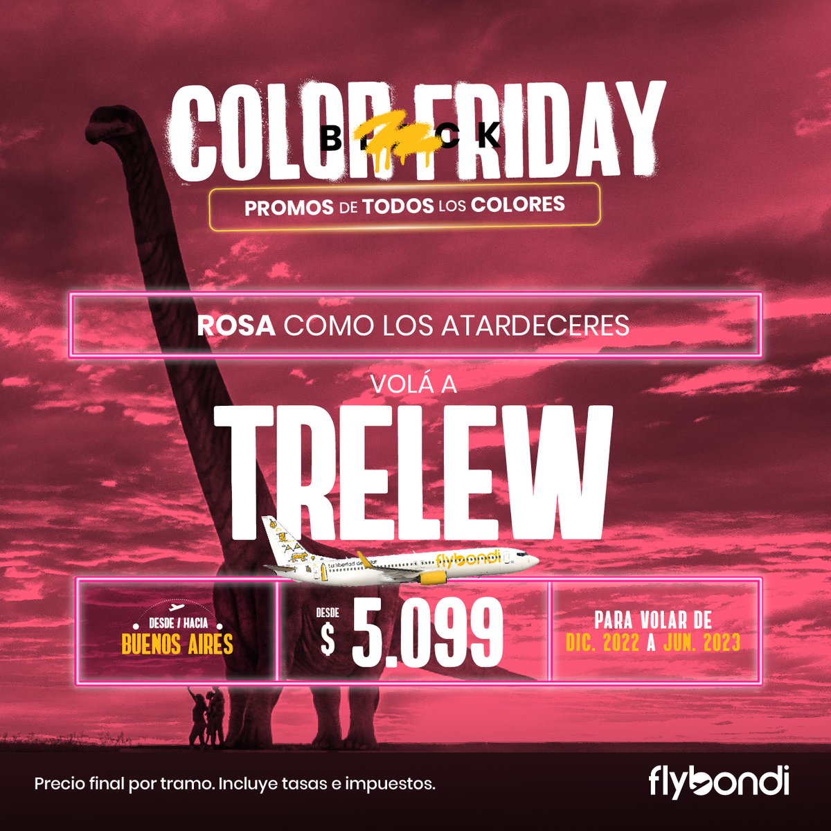 flybondioficial's tweet photo. ULTIMA CHANCE... para volar con altas promos🔥 Bondi, dale al click acá 👉 https://t.co/6JGdjy4rAx y enamorate de todos los colores 🌈 #ColorFriday https://t.co/CUNGpHeE7m