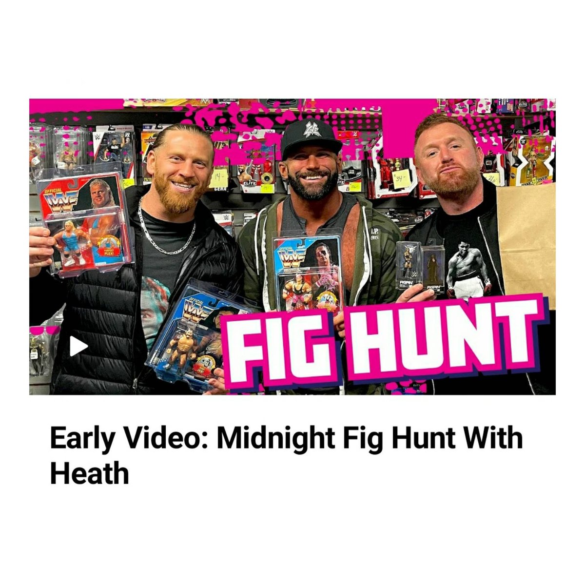 MajorWFPod's tweet photo. Join the 𝘌𝘭𝘪𝘵𝘦 tier on https://t.co/37AnmjNE62 to watch our YouTube videos EARLY, days before they become public!

FIG HUNT vlog with @HEATHXXII at @realtoyvomit!

#ScratchThatMajorItch @TheMattCardona @Myers_Wrestling https://t.co/qA9h9PoAnn
