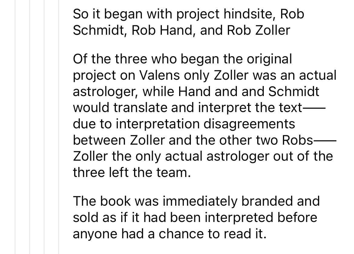 The newest conspiracy theory in the intra-trad war… Rob Hand was not an “actual astrologer.” You cannot make this stuff up. (Or apparently you can.) 😂