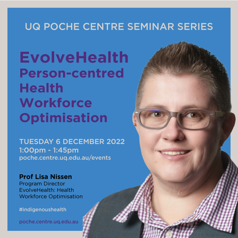 UQPoche's tweet photo. 🗓️Save the date for our upcoming Seminar Series. Tuesday 6 December, 1pm. Join in person/via zoom to hear Professor Lisa Nissen Program Director EvolveHealth present on Person-centred Health Workforce Optimisation
🖱️https://t.co/3nbSLNpd49 🗓️
@UQHealth @atsisuq  #IndigenousHealth https://t.co/F2cO4S2WMl