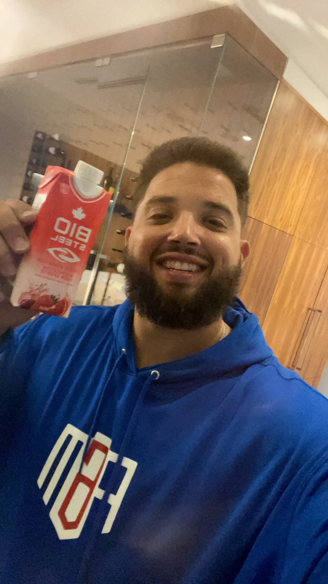 Alek_Manoah6's tweet photo. That’s one of my new favorites! @BioSteelSports https://t.co/H8fYtxQqpk