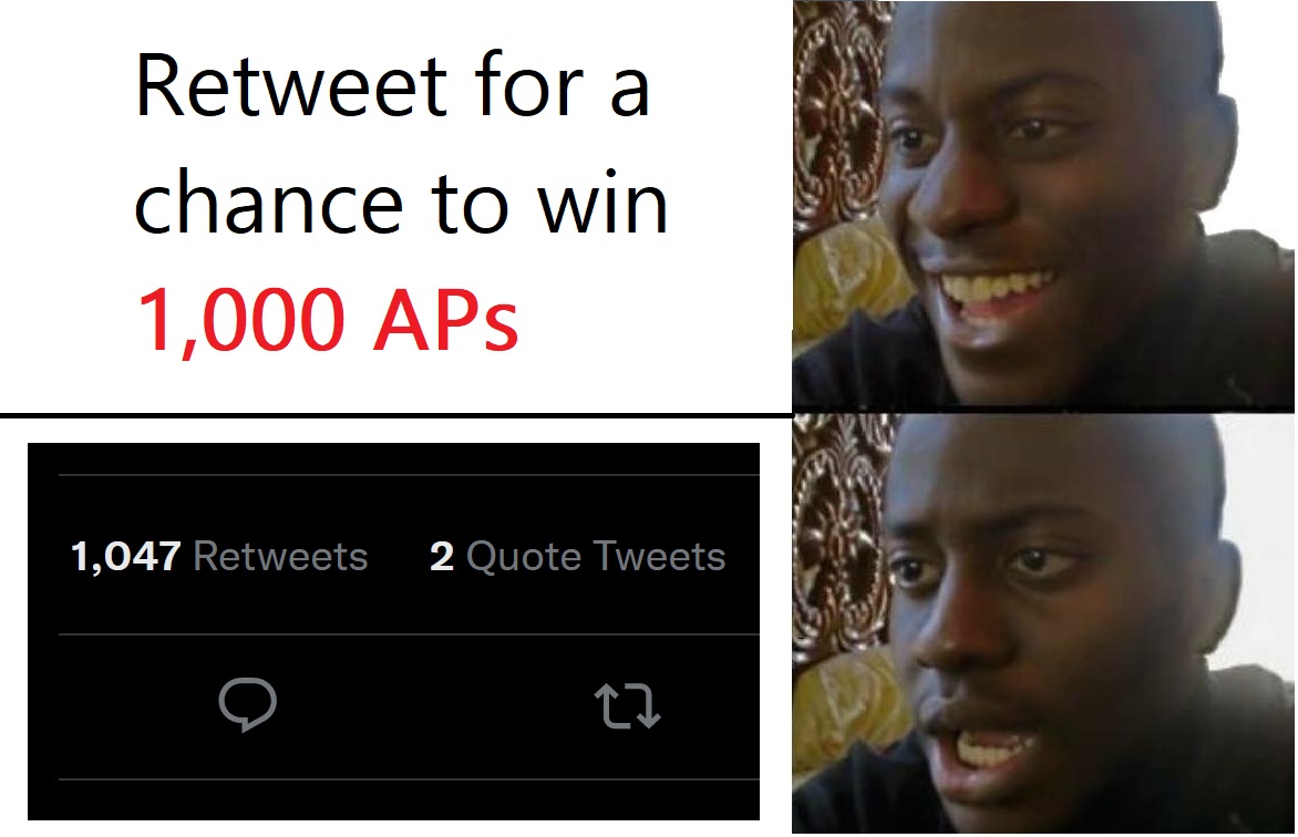 LanzAQW's tweet image. When the chance of winning is the same as EIODA drop rate (0.1%) 💀

Oh yeah this is an actual giveaway that ends on Saturday