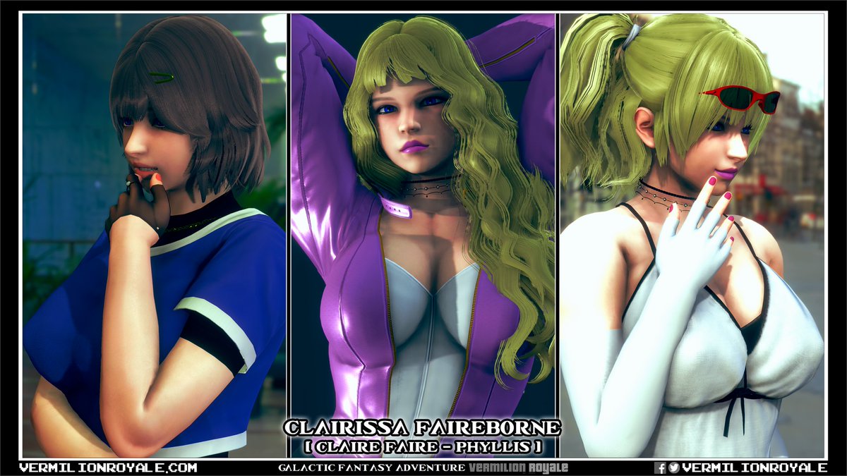 VermilionRoyale's tweet photo. New advanced renders of #BentenFischer #ClarissaFaireborne #WolfgangRyuzaki &amp; #XanaTresvant #VermilionRoyale #StudioNeo2 https://t.co/vI6OCuYcWd