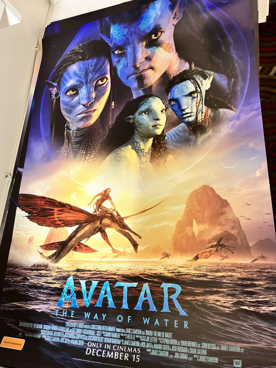AaronofTomorrow's tweet photo. Poster drop at work. You’ll never guess which one I’m most hyped for! #cinema #avatar #AntManandTheWaspQuantumania #tadtheexplorer https://t.co/5UICdm0P3b