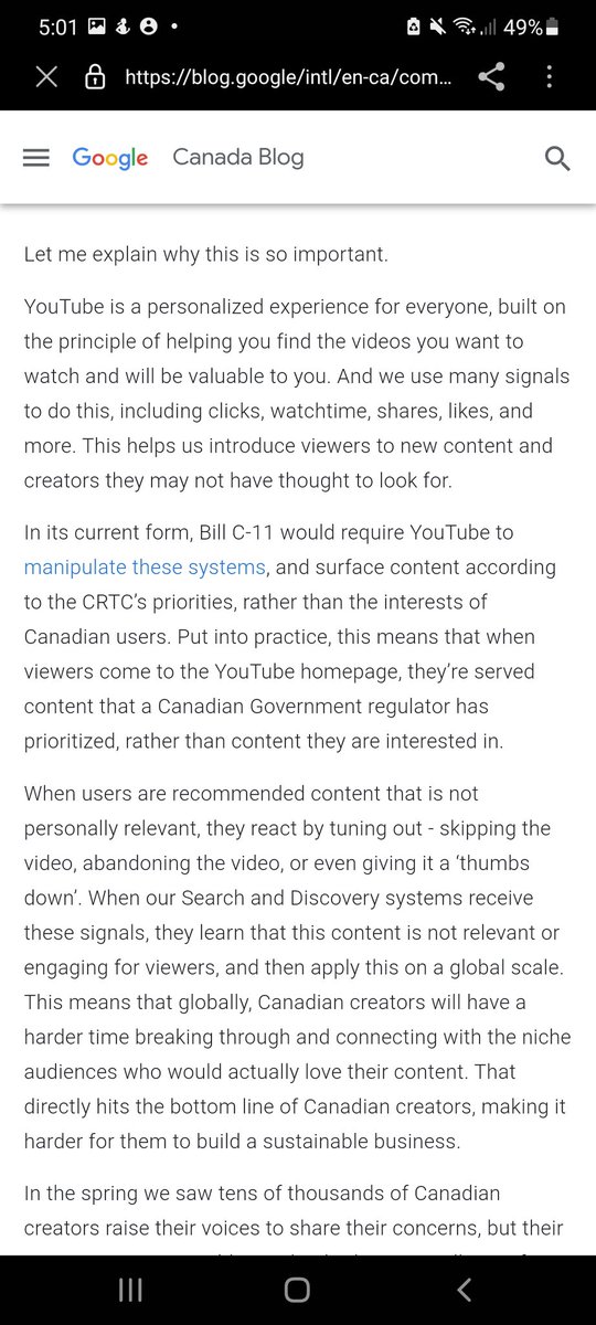 marblexpure's tweet photo. Black mirror vibes from the C-11 Bill #canada #CanadaNews https://t.co/GCxf8g3ahA