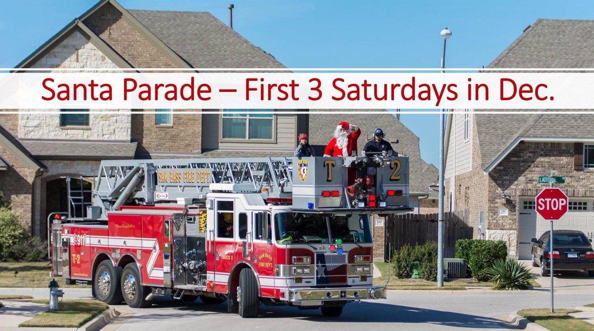 Santa is coming to town! Check out the route and what Saturday in December he will visit your neighborhood at sambassfd.com/events #santa #firetruck #candy #laddertruck #firefighter #Christmas