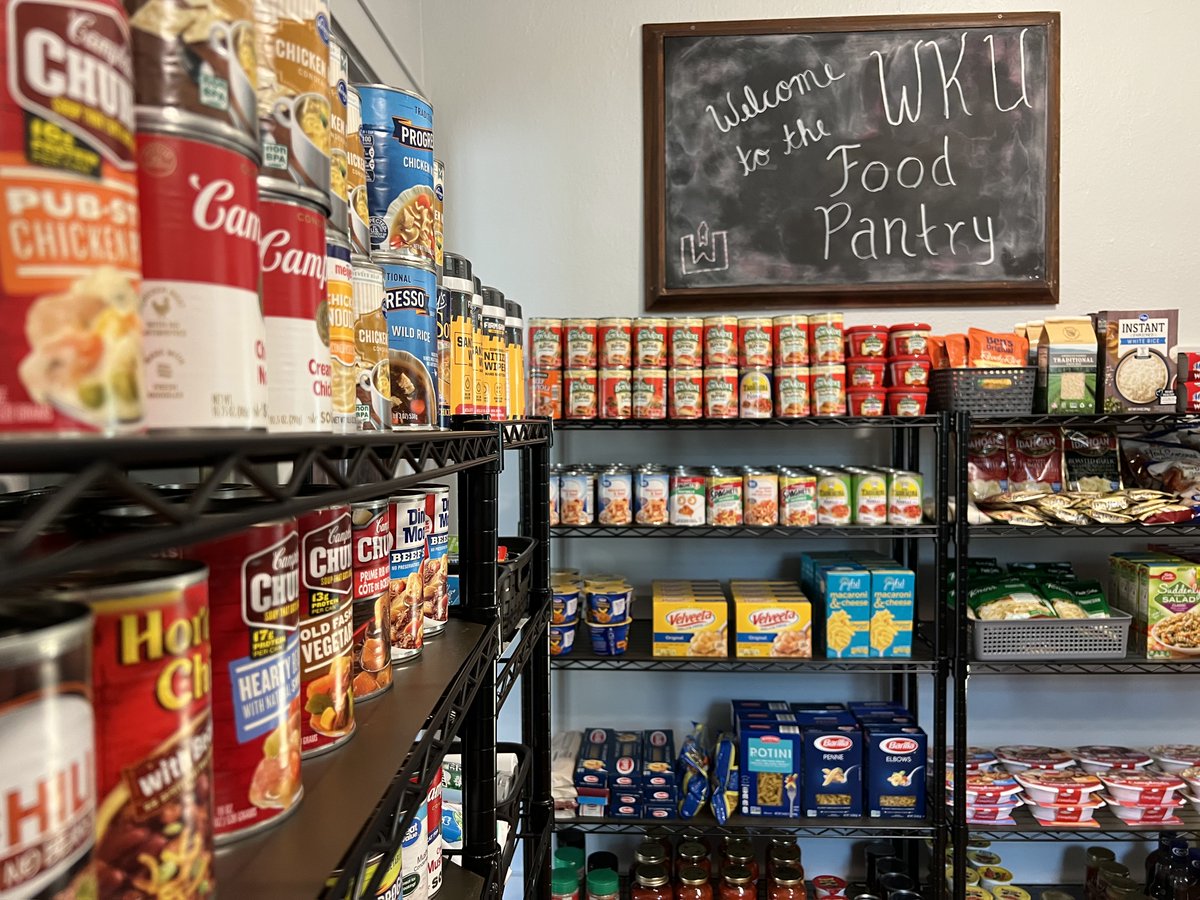 Located at 503 Regents Avenue, the WKU Food Pantry supports members of the Hilltopper community with food items and toiletries throughout the year.

You can support the WKU Food Pantry at alumni.wku.edu/greenfund

#WKU #TogetherWKU #HilltopperFamily #GivingTuesday <a href="/SustainableWKU/">WKU Sustainability</a>