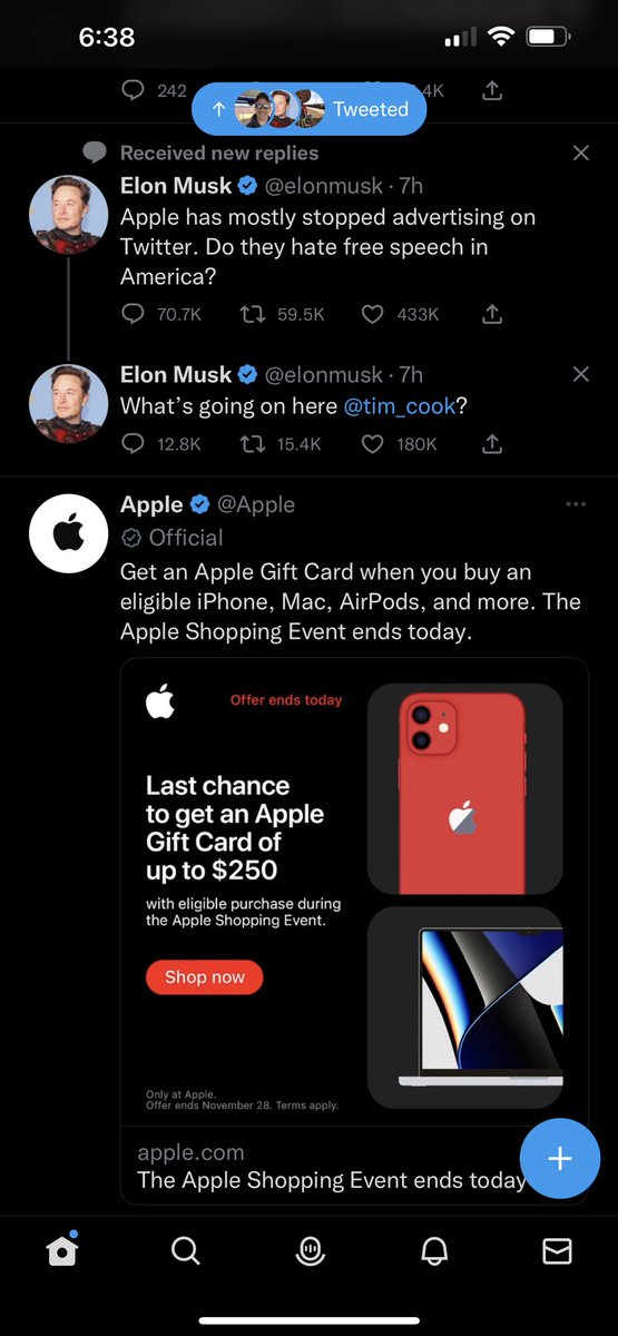 Steven8345r's tweet photo. @elonmusk @tim_cook Seems to be resolved now. ? https://t.co/HoyqEREUJL
