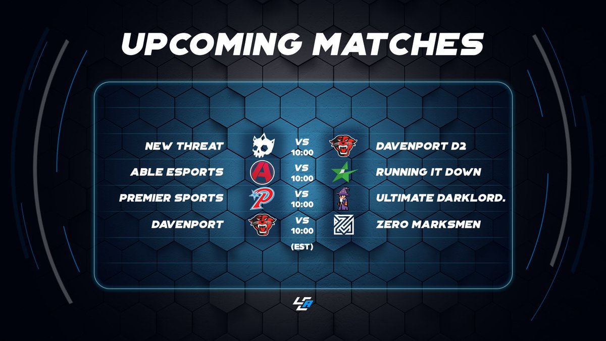 LCABroadcasting's tweet photo. Tonight's late matches covered by LCA! 

⚔️ @NewThreat vs @DU_Esport D2
🎙️ @Kamaka_18 
🎙️ @BirdehBox 

⚔️ @AbleEsports vs #RunningItDown
🎙️ @Deprivee_ 

Streams linked in the replies below! ⬇️

1/2 https://t.co/wfSpKuIx5m