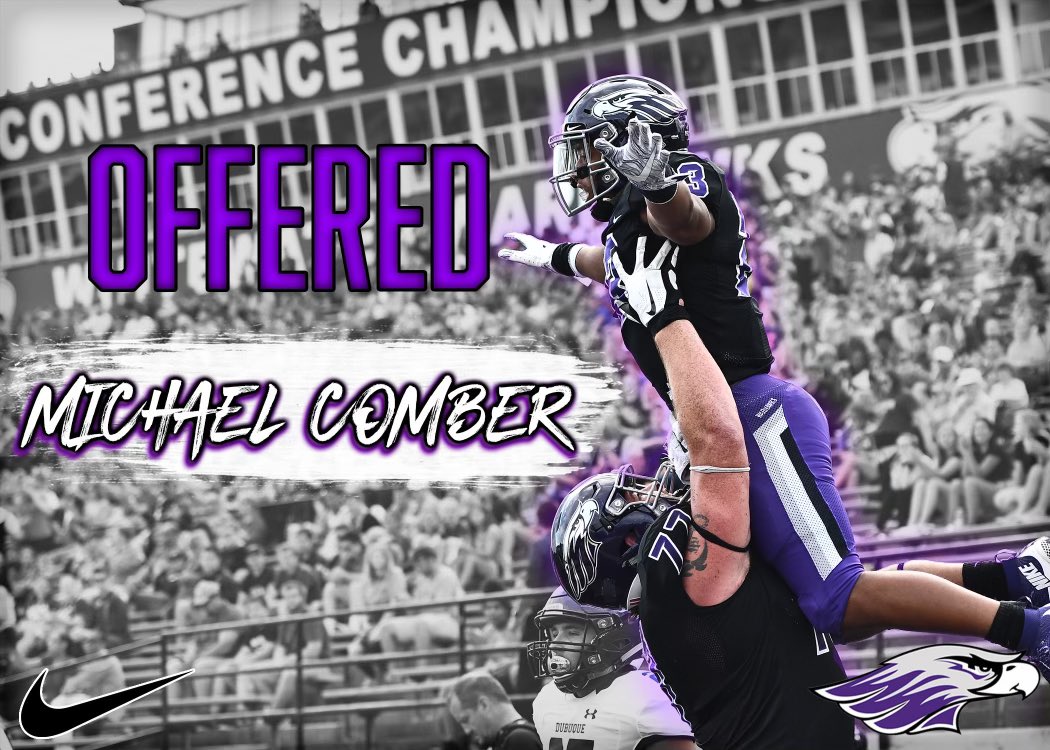 MichaelComber14's tweet photo. After a great visit and conversations with @CoachTShields, I’m excited to announce that I have received an offer from UW-Whitewater. @CoachRindahl @WarhawkFootball @VeronaWildcatFB @CatsCoachRiley https://t.co/RyrbduApTi