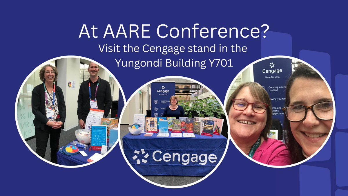 #AAREConference is back! After a 2-yr hiatus it’s great to be meeting Australia’s Education community in person again. Visit the Cengage stand in the Yungondi Building to discover our latest texts, learning tech to support online delivery, and say hi! @AustAssocResEd #AARE2022
