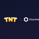Image for the Tweet beginning: 💥TNT has officially integrated Chainlink
