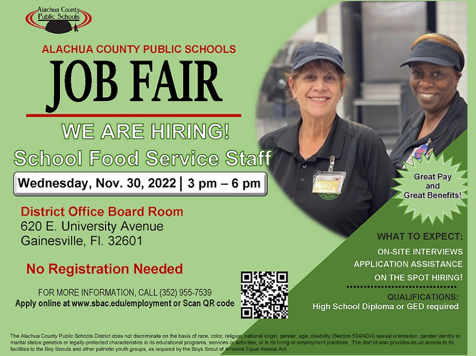 Come and work for us!  Visit our job fair from 3-6 this coming Wednesday!
