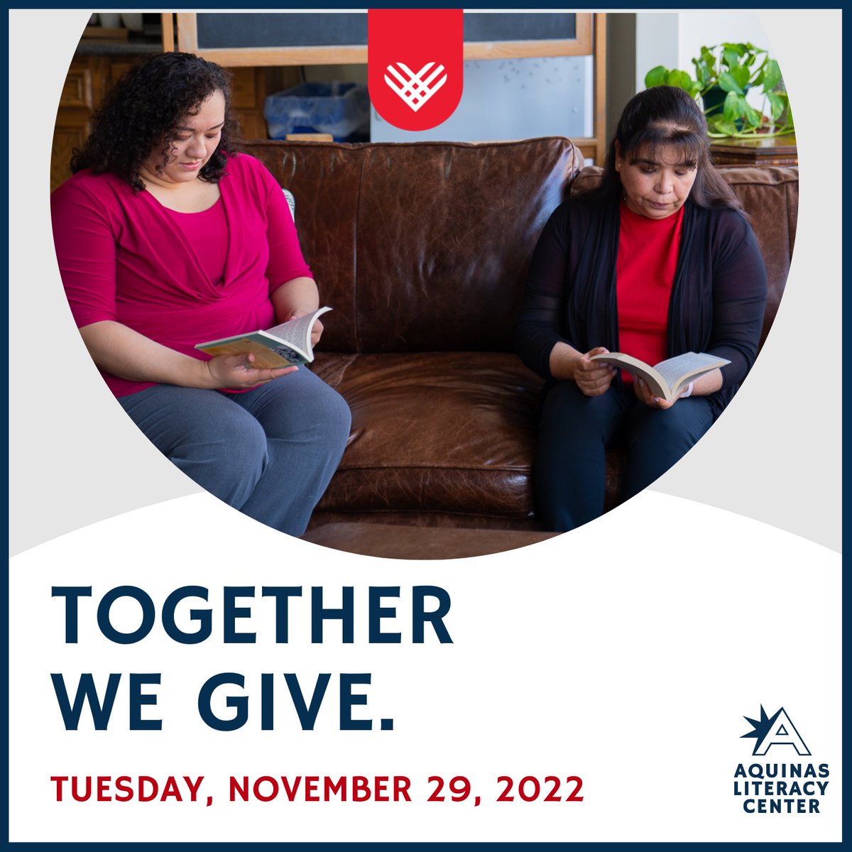 Gi❤️e the gift of literacy! Your contribution to Aquinas Literacy Center supports the renovation of our lending library, creation of a "One Book, One Aquinas" reading program, and the installation of a Little Free Library. Make an online donation: aquinasliteracycenter.org/donate/