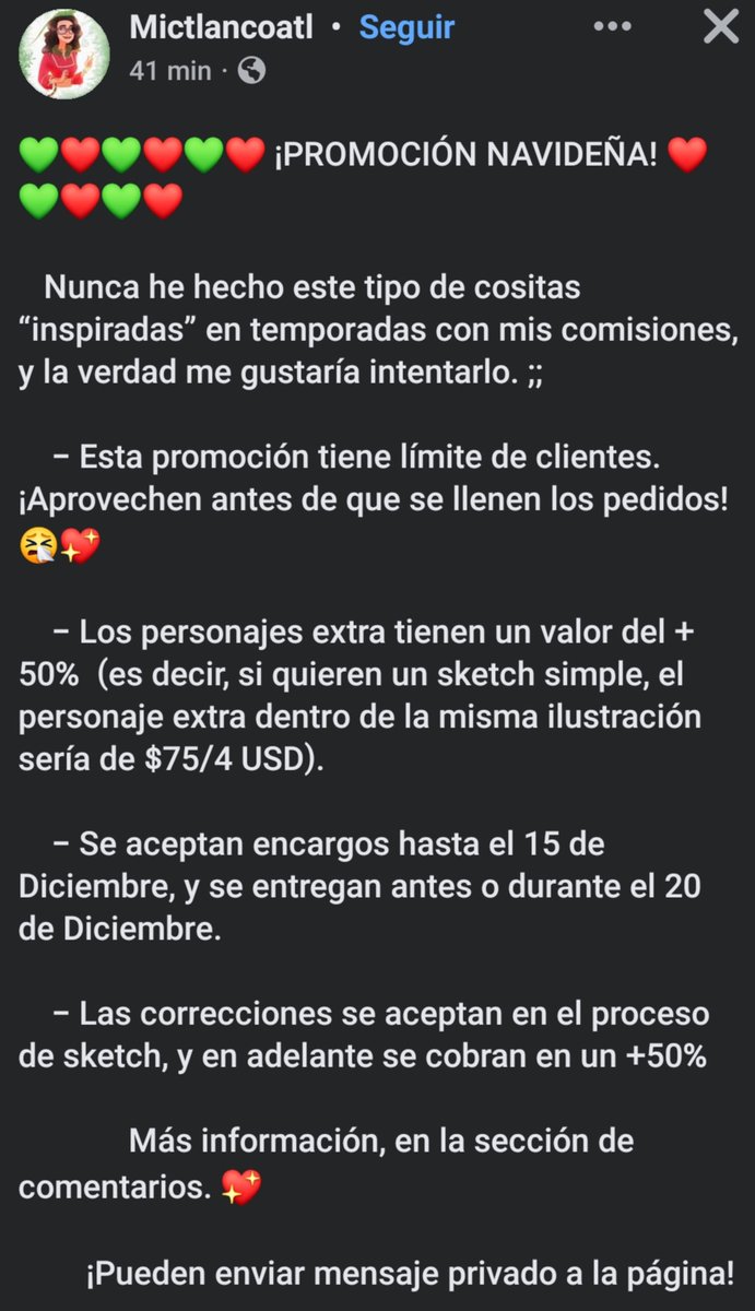 mictlancoatl's tweet photo. ¡PROMOCIÓN NAVIDEÑA EN COMISIONES! 💚❤   ¡Pueden enviar mensaje privado para mayor información! ;0 https://t.co/lHf0dAUj1k