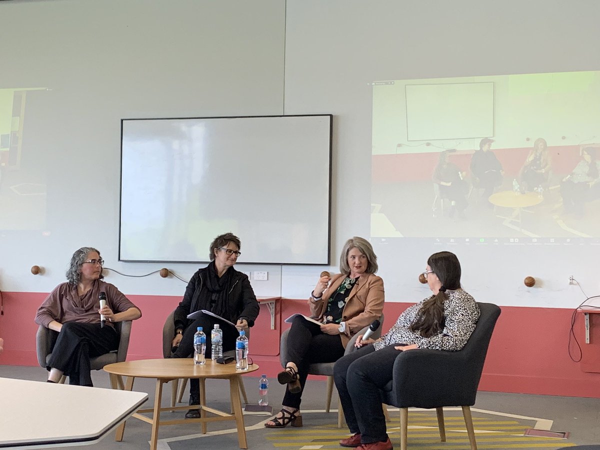 A fantastic <a href="/auDASSH/">Deans of Arts, Social Sciences and Humanities</a> panel on social ventures and the translation of HASS research at #CHASS2022, with @JBarraket, Kate Barrelle and <a href="/SharonZivkovic/">Dr Sharon Zivkovic</a>, chaired by @CathyColeborne.