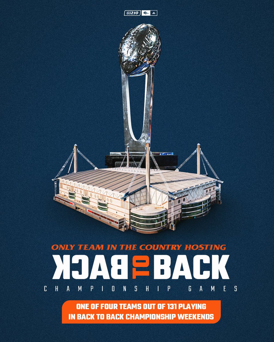 CoachBrownUTSA's tweet photo. Only 4 teams in the country making back-to-back Conference Championship appearances this weekend… Georgia, Michigan, Utah and the Roadrunners 🤙🤙 Come play for championships at UTSA #BirdsUp #210TriangleOfToughness https://t.co/EekDGCq73f