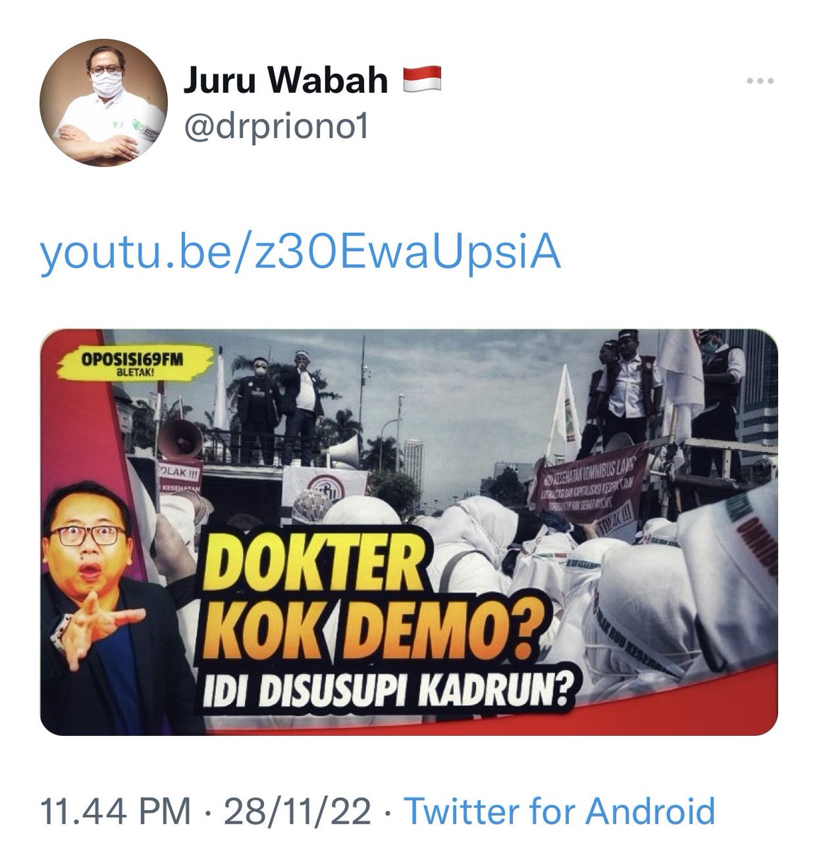 DrEvaChaniago's tweet photo. Dari twitt beliau ini saya jd makin curiga bahwa RUU kesehatan yg akan disahkan nanti betul tidak Pro Rakyat spt yg dikhawatirkan IDI
Pengalaman RUU Ciptaker, bukan mustahil tetiba RUU Kesehatan yg belum disepakati tetiba jg ketok palu
Mohon RT ๐๐ป
#TolakRUUOmnibuslaw_Kesehatan https://t.co/kUouvsWKjC